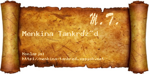 Menkina Tankréd névjegykártya